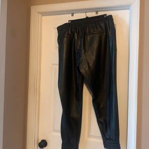 Brand New Express Faux leather joggers size large